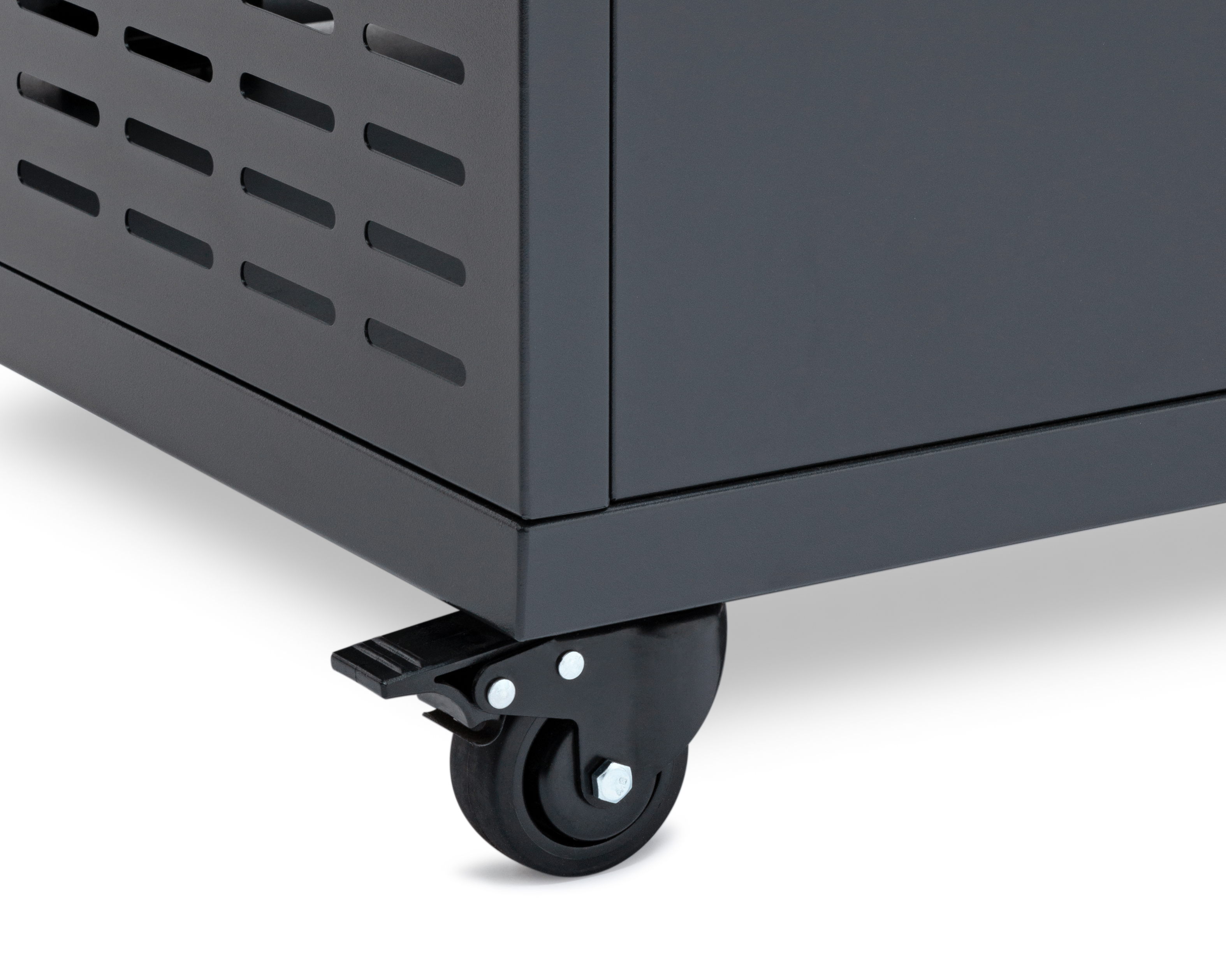 Gasgrill Edelheiss Exzellenz | leichtläufige Rollen mit Stopfunktion | theBBQshop.de