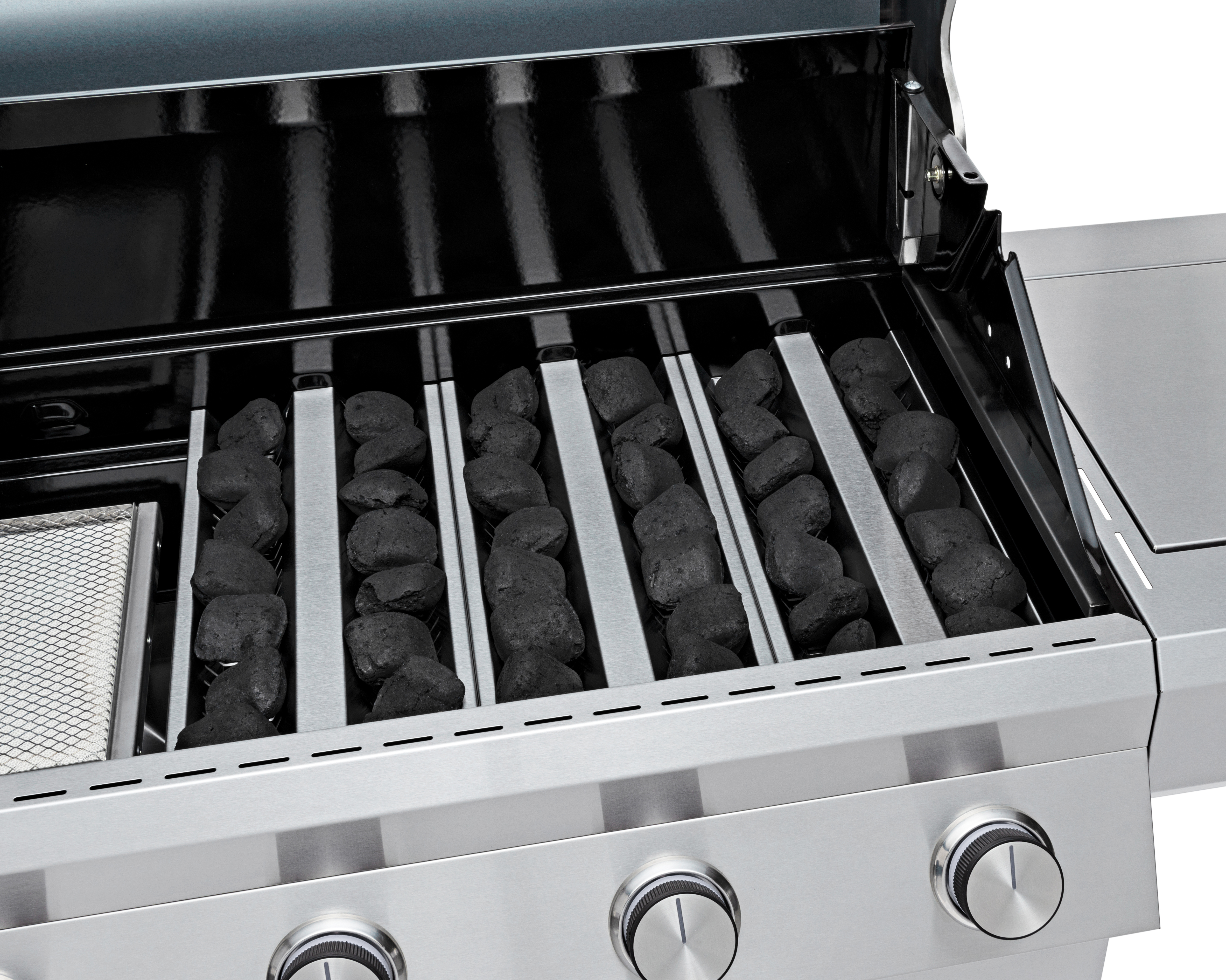 Gasgrill Grandstate Eagle 4-Brenner Flametamer und Kohlebriketts | theBBQshop.de