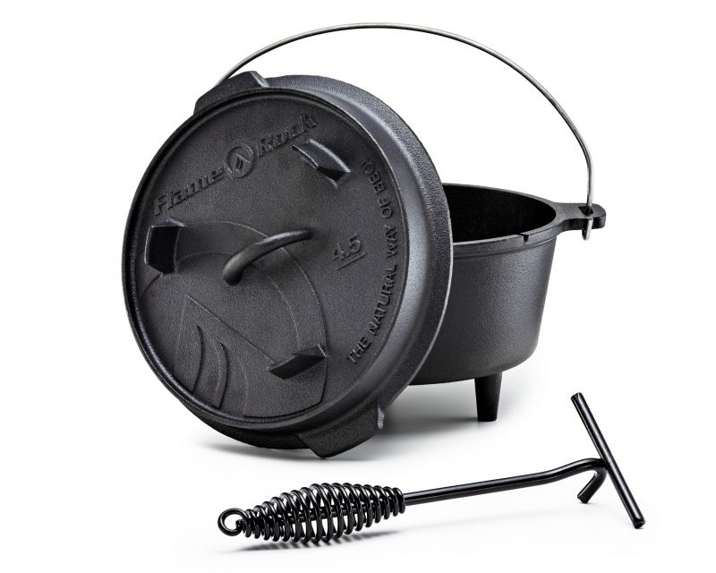 Dutch Oven 3,6 Liter Fassungsvermögen mit Deckelheber theBBqshop.de